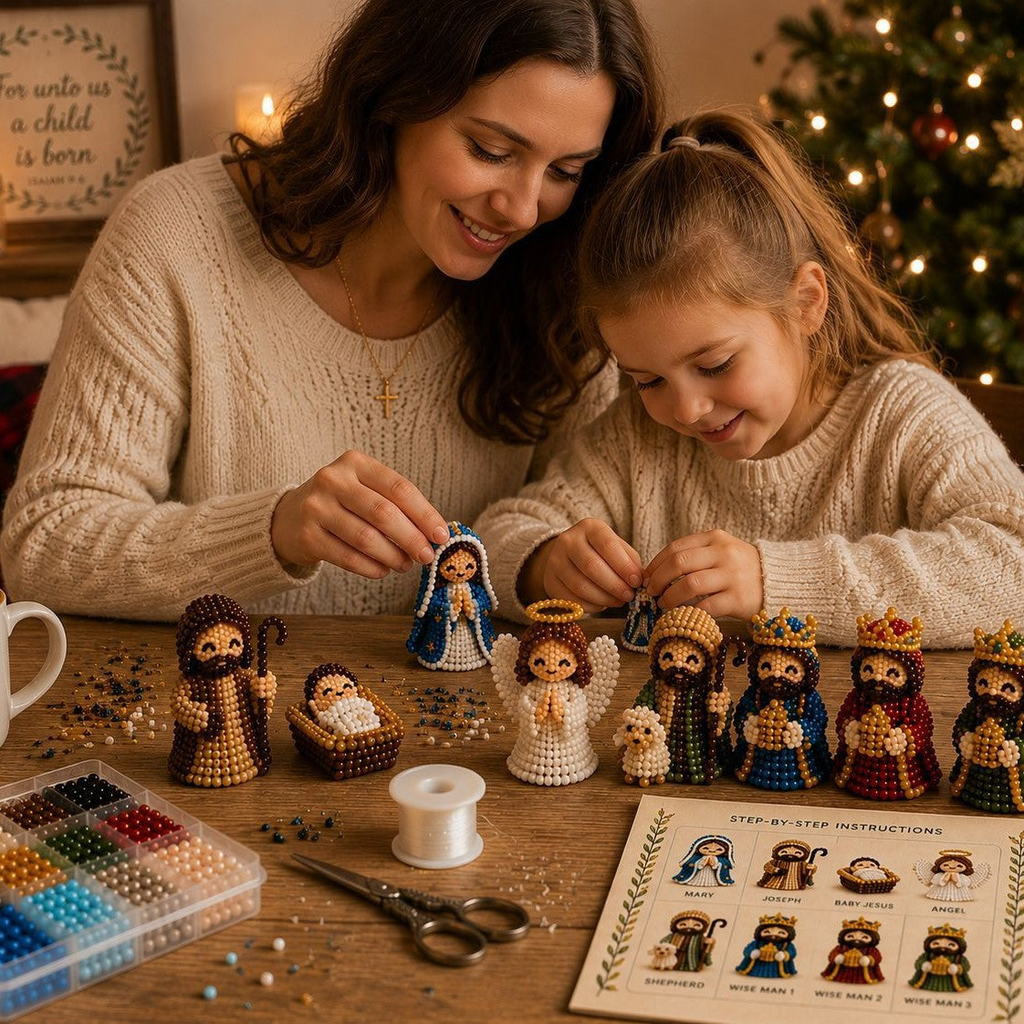 3D Beaded Nativity DIY Craft Kit