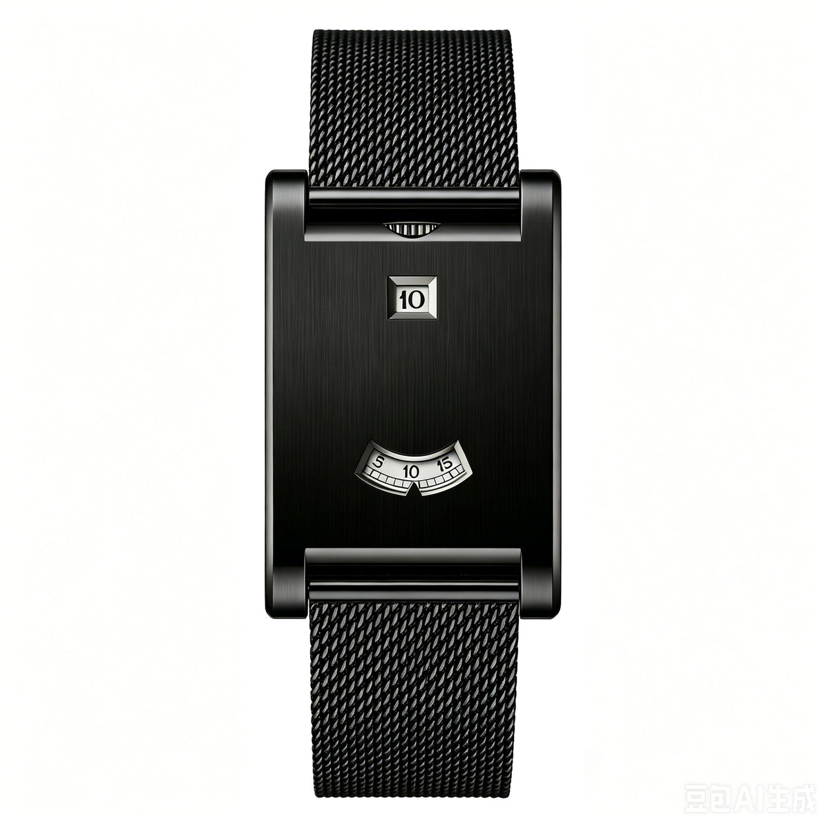 Square Digital Leather Strap Watch