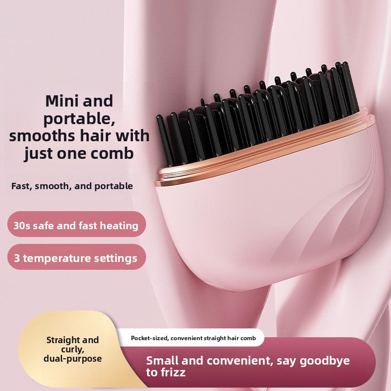 Mini Wireless Hair Straightener Curler
