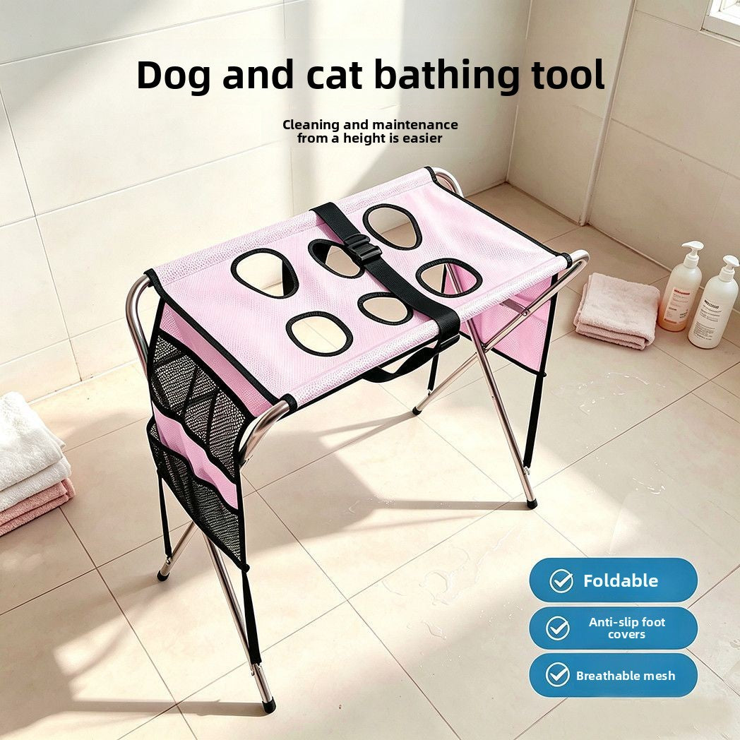 Foldable Stainless Steel Pet Grooming Table for Small Dogs