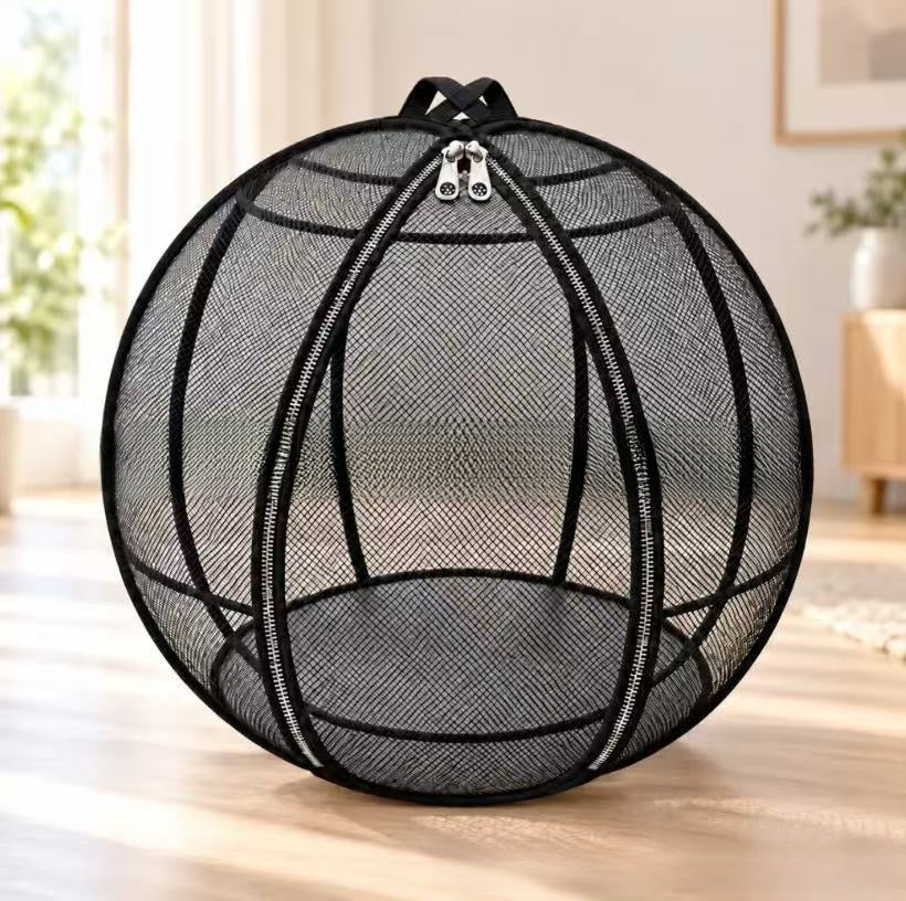 Rolling Mesh Cat Playpen Foldable Outdoor Pet Enclosure with Handle