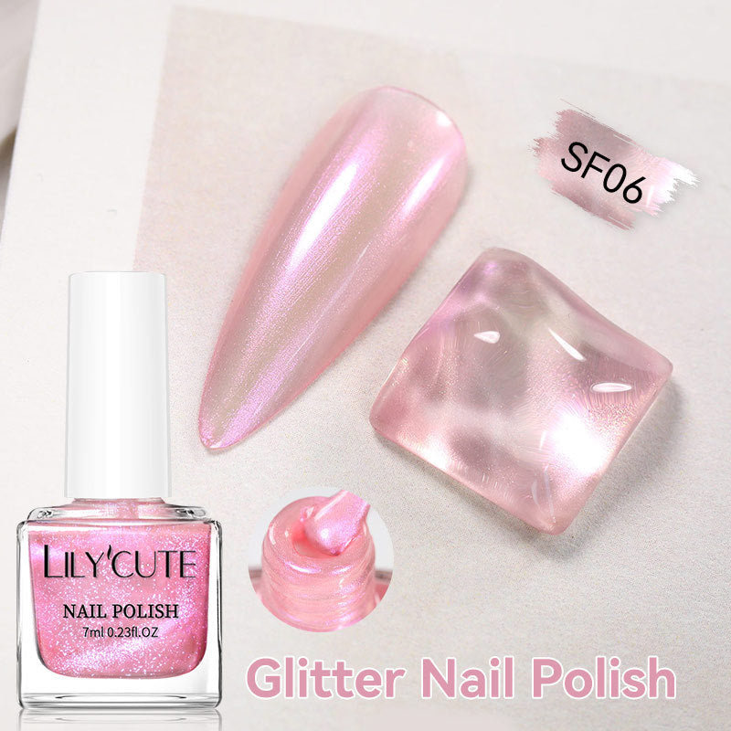 Quick-Dry Metallic High-Color Nail Polish Set 7ml Low Odor Nail Art Lacquer