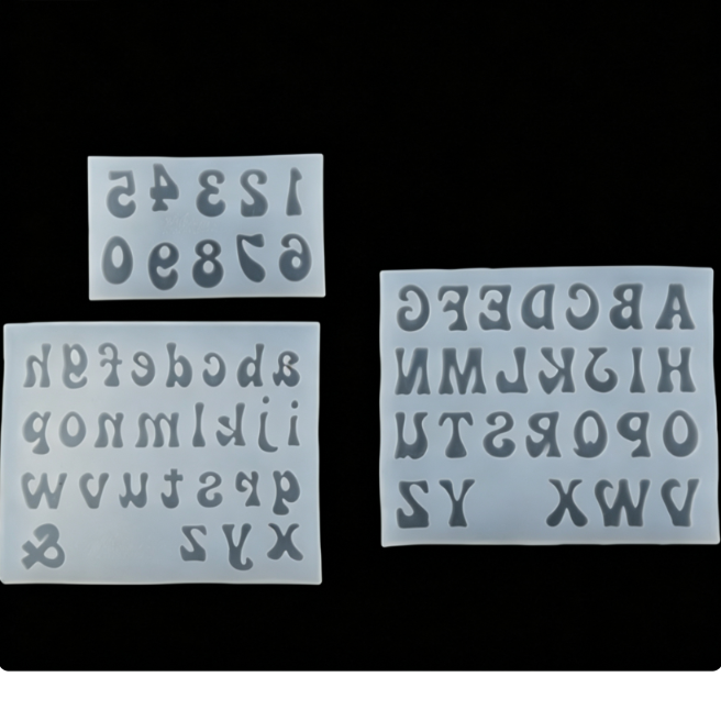 DIY Liquid Silicone Letter Number Mold for Baking Cake Chocolate Fondant Clay