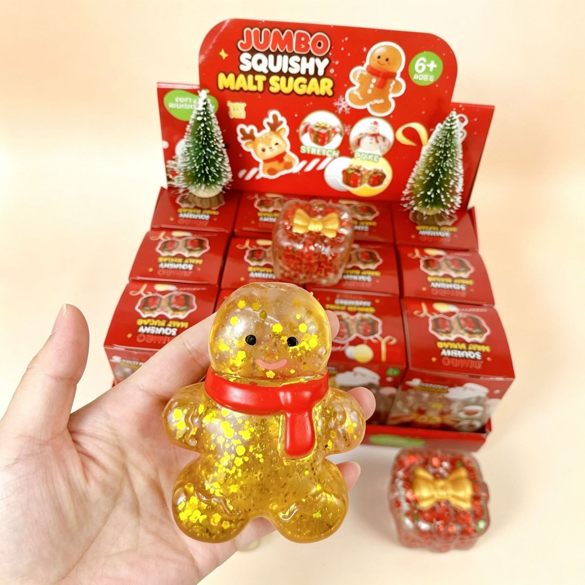 Christmas Themed Slow Rising TPR Squeeze Stress Relief Toy