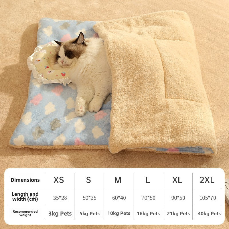 All-Season Soft Suede Pet Blanket with Cute Patterns
