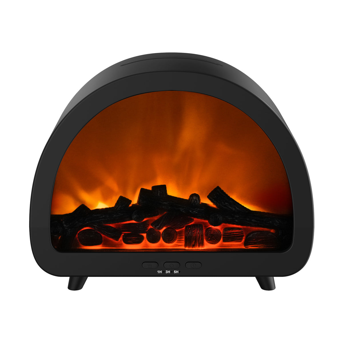 3D Flame Effect Ultrasonic Aromatherapy Humidifier with Aurora Light and Large Fog Output