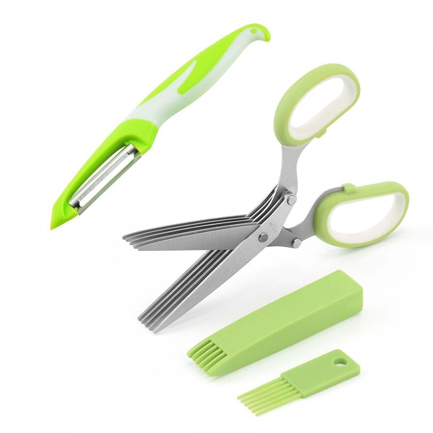 Multi-Layer Stainless Steel Herb Scissors