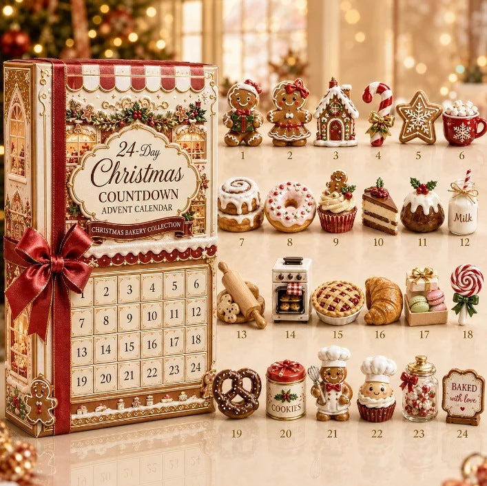 Christmas Advent Calendar Acrylic Blind Box Decoration Collectible Toy