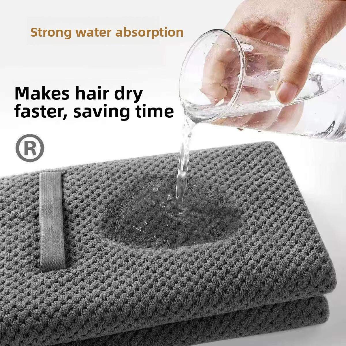 Ultra-Fine Fiber Quick-Dry Hair Wrap Cap with Elastic Band