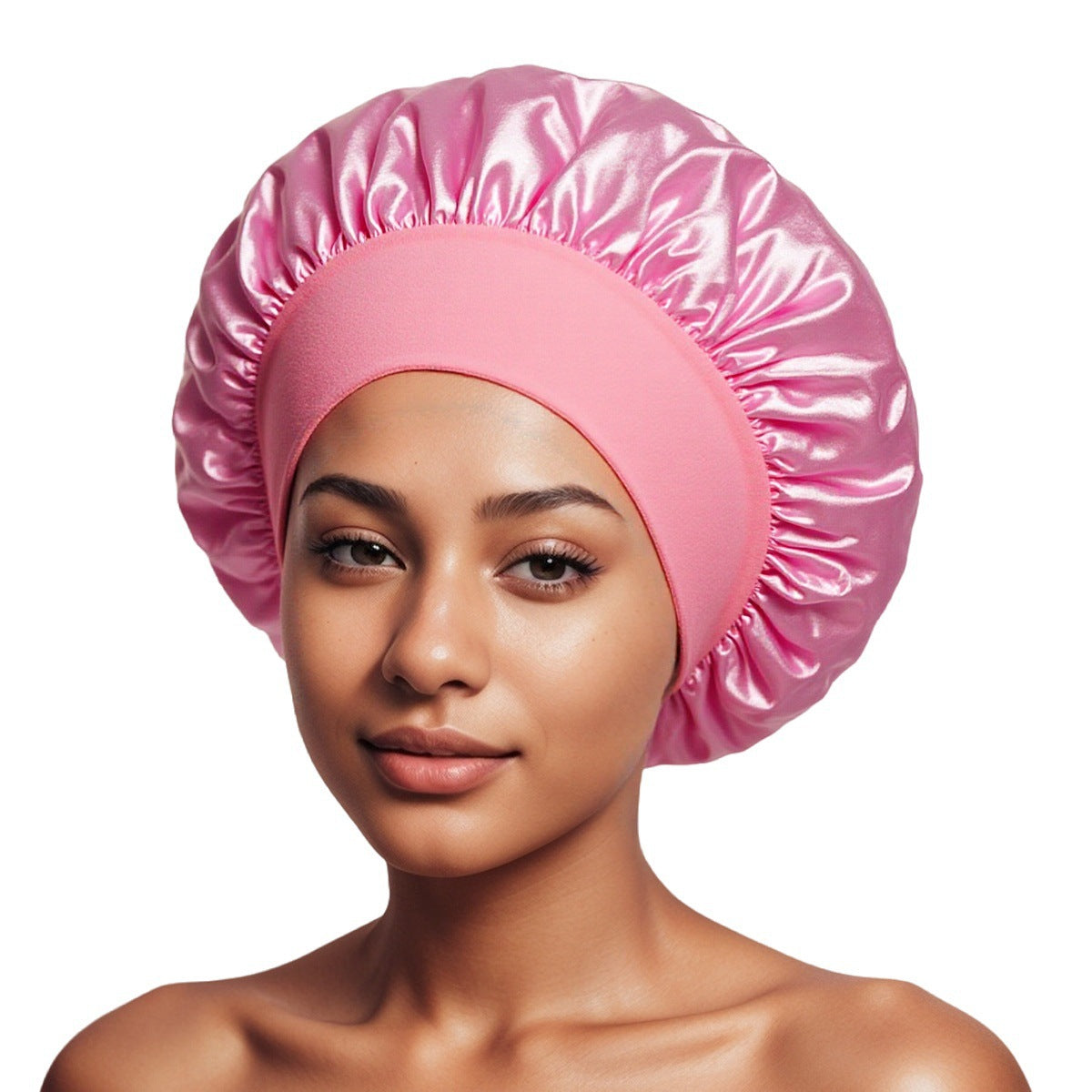 Satin Wide Brim Shower and Sleep Cap