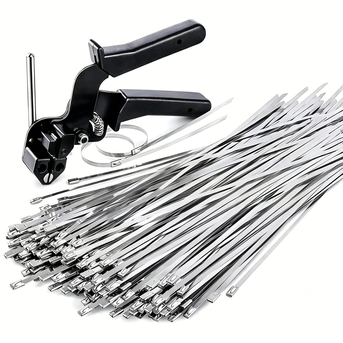 Self-locking stainless steel cable tie tool