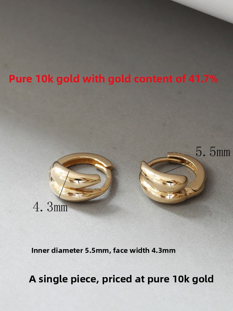10K Gold Teardrop Ear Cuff