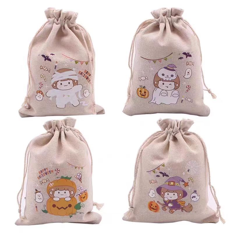 Halloween Cotton Drawstring Gift Bag