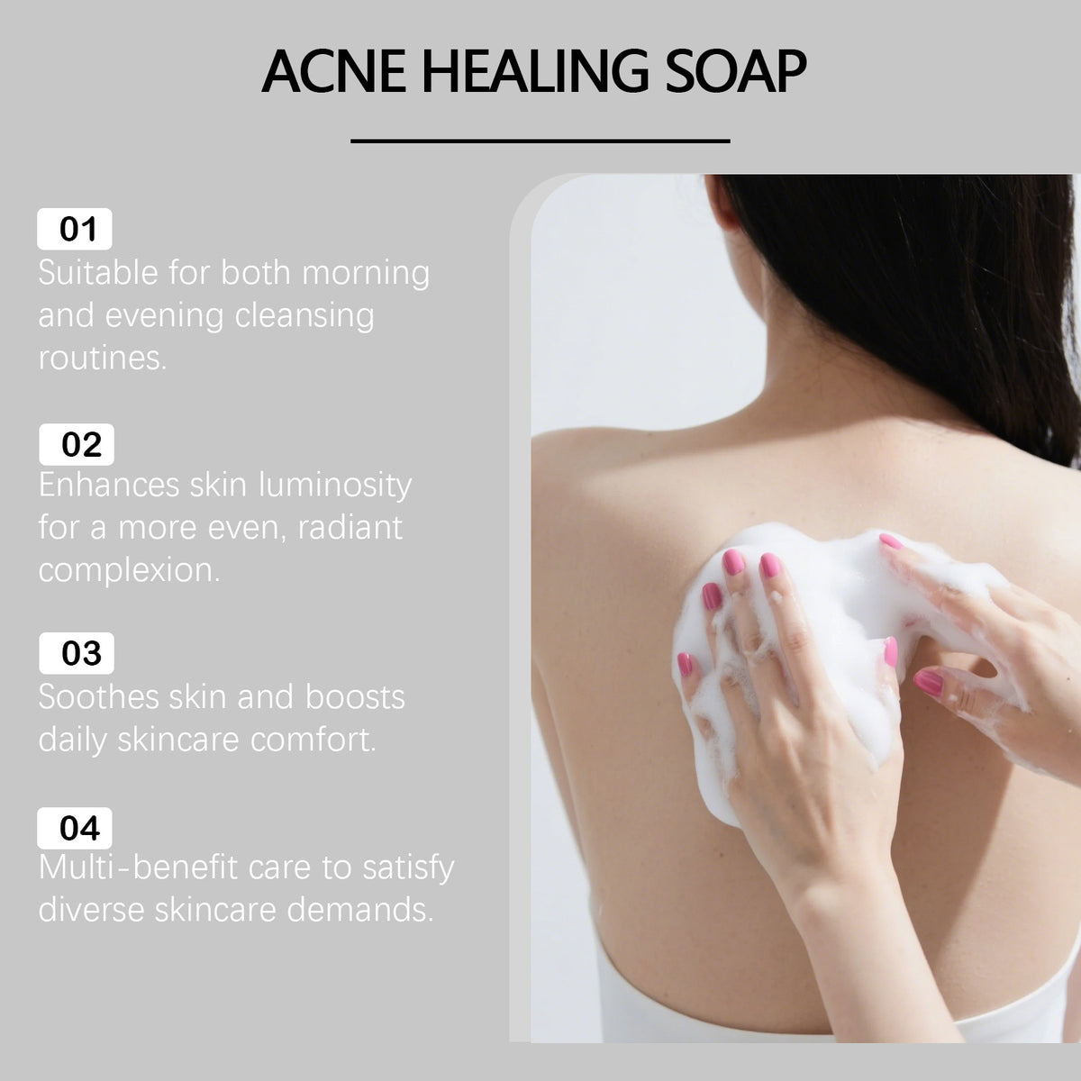 Moisturizing Brightening Cleansing Soap for Gentle Body Care 100g