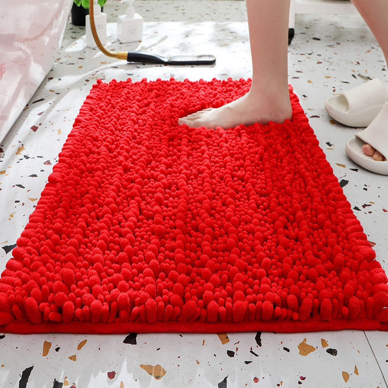 Thick Absorbent Chenille Bath Mat Non Slip Long Pile Home Floor Rug Machine Washable