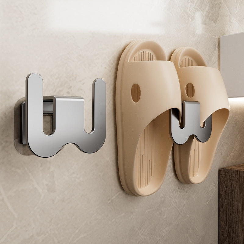 Bathroom Slipper Rack Wall-Mounted No-Drill Storage Shelf