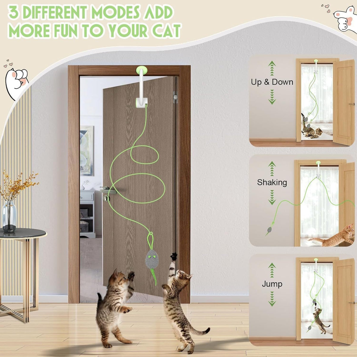 Automatic Bouncing Cat Teaser Wand