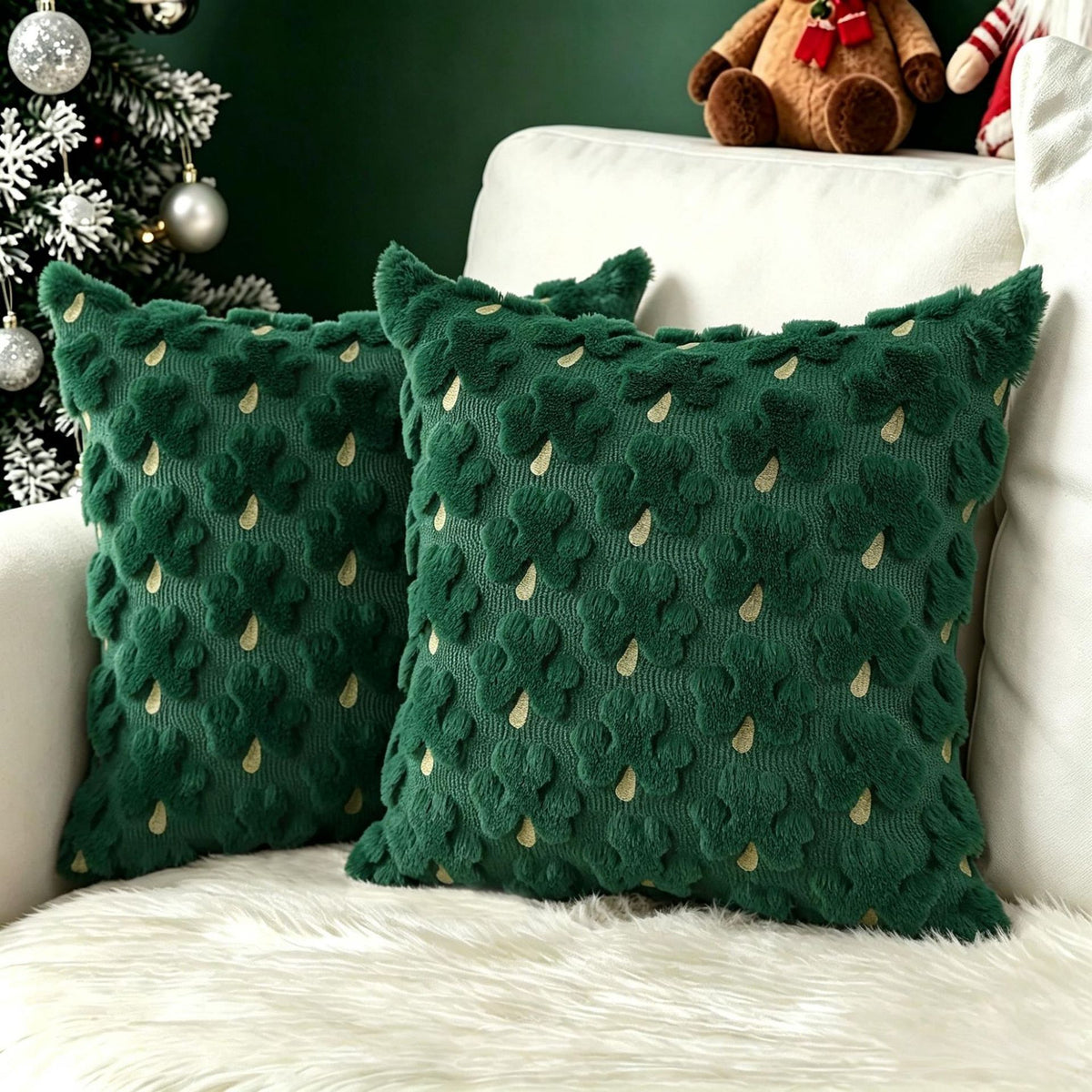 Christmas Themed Retro Cushion Cover