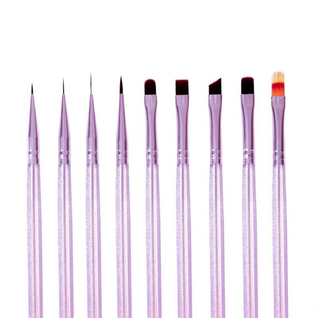 Professional Nail Art Brush Set for Detailing Gradient and French Manicure