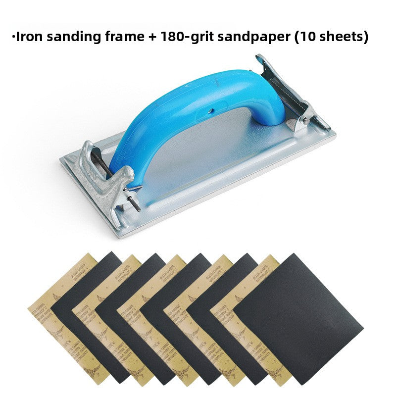 Semi-Circular Corner Sandpaper Holder with Self-Adhesive Base