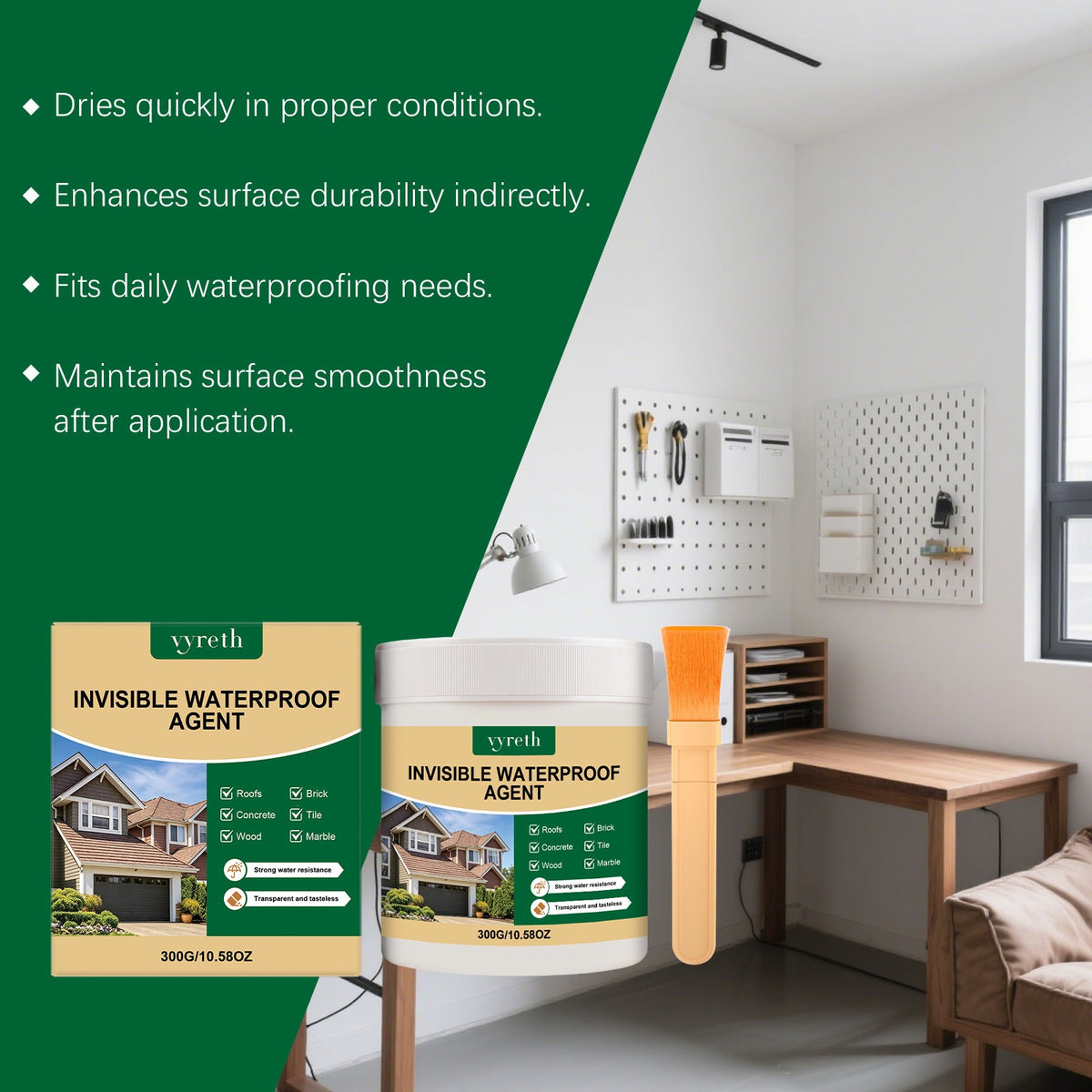 Transparent Waterproof Sealant with Brush