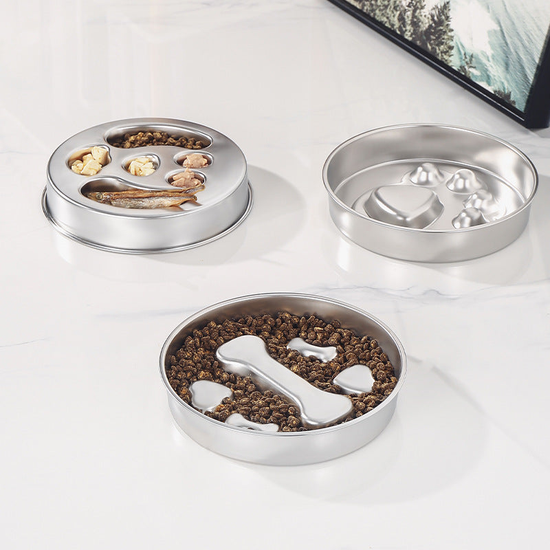 Stainless Steel Slow Feeder Pet Bowl