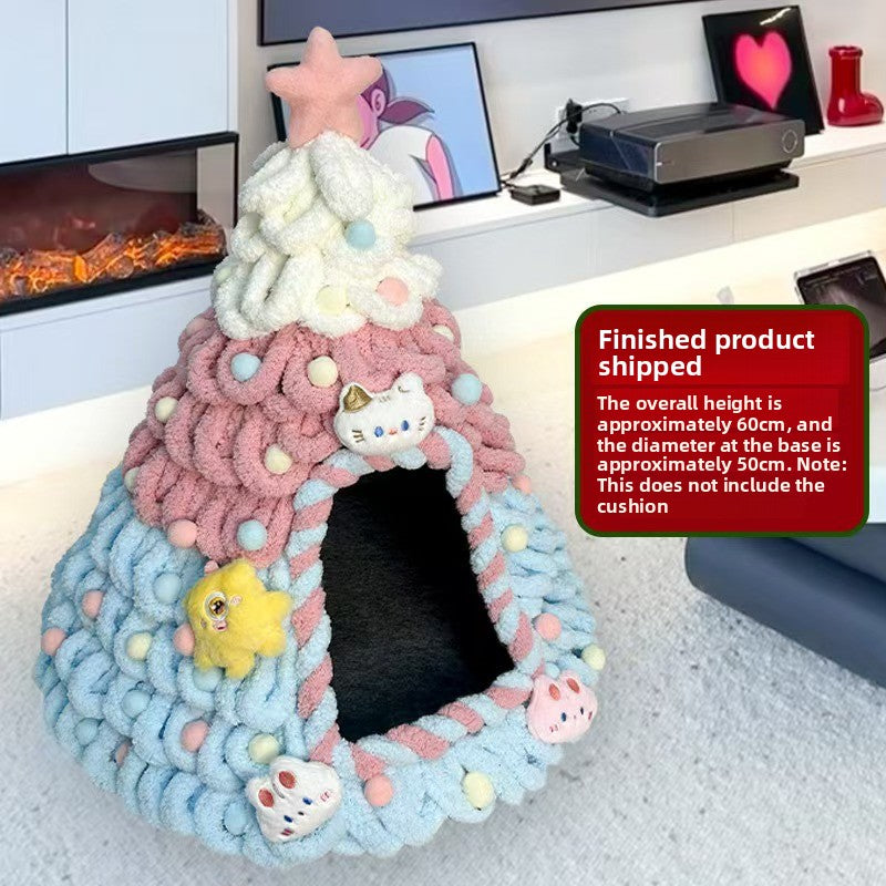 Felt Tapered Cat Nest Christmas Tree Design