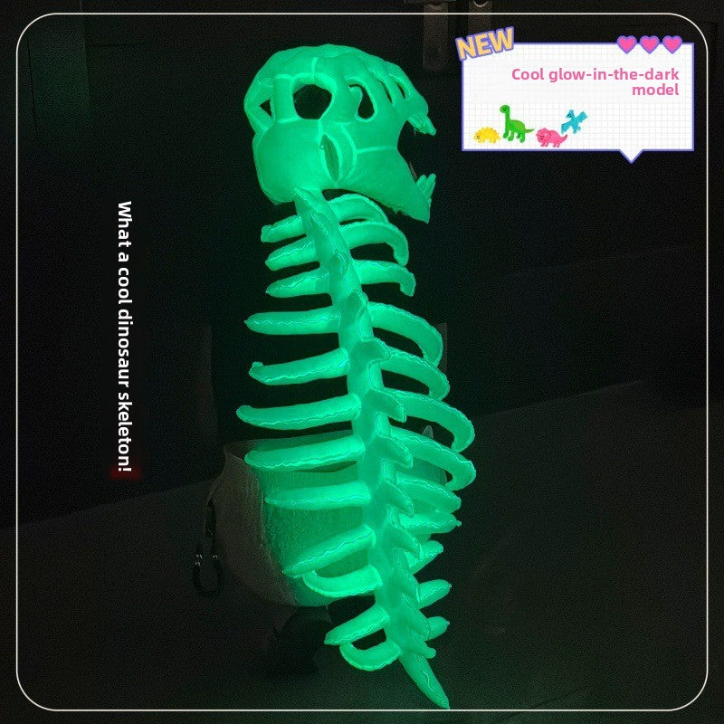 Halloween glow-in-the-dark dinosaur skeleton headgear