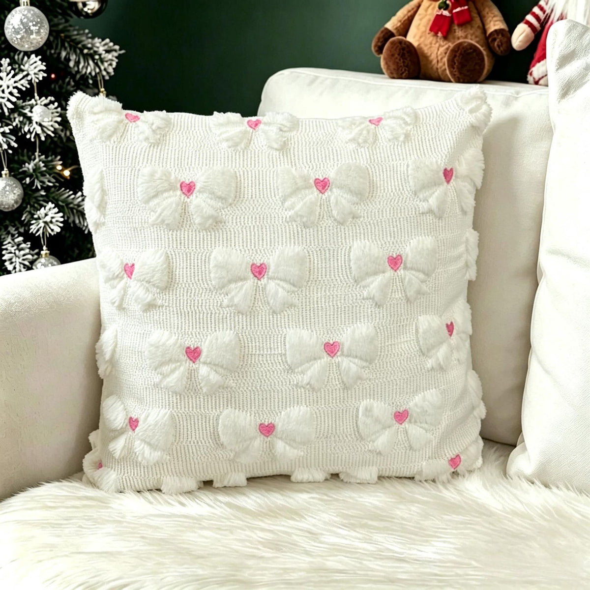 Christmas Themed Retro Cushion Cover