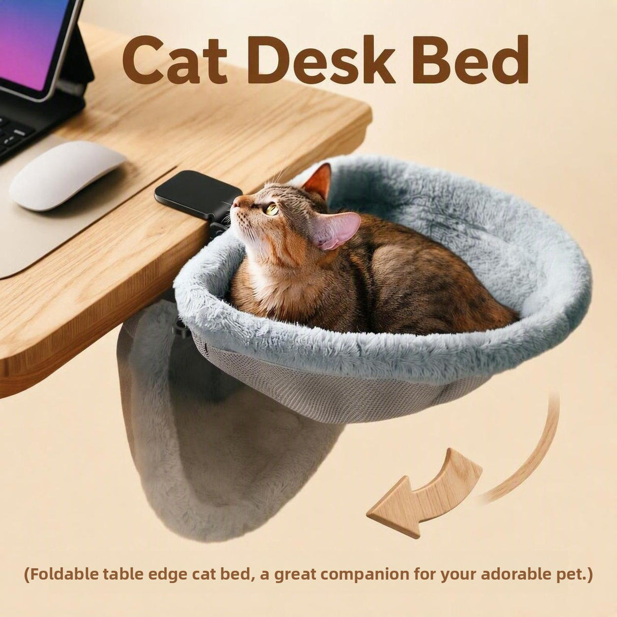 Foldable Desk Clip-On Cat Hammock Bed