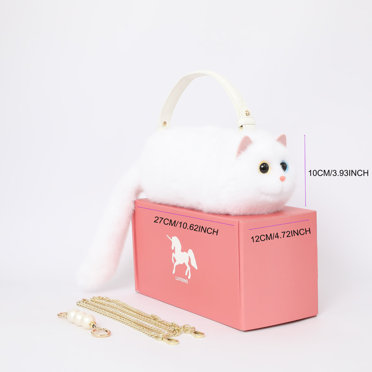 Plush Cartoon Cat Crossbody Bag