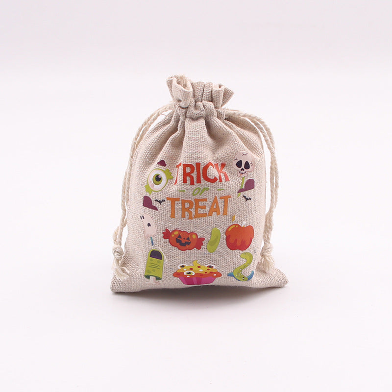 Halloween Cotton Drawstring Gift Bag