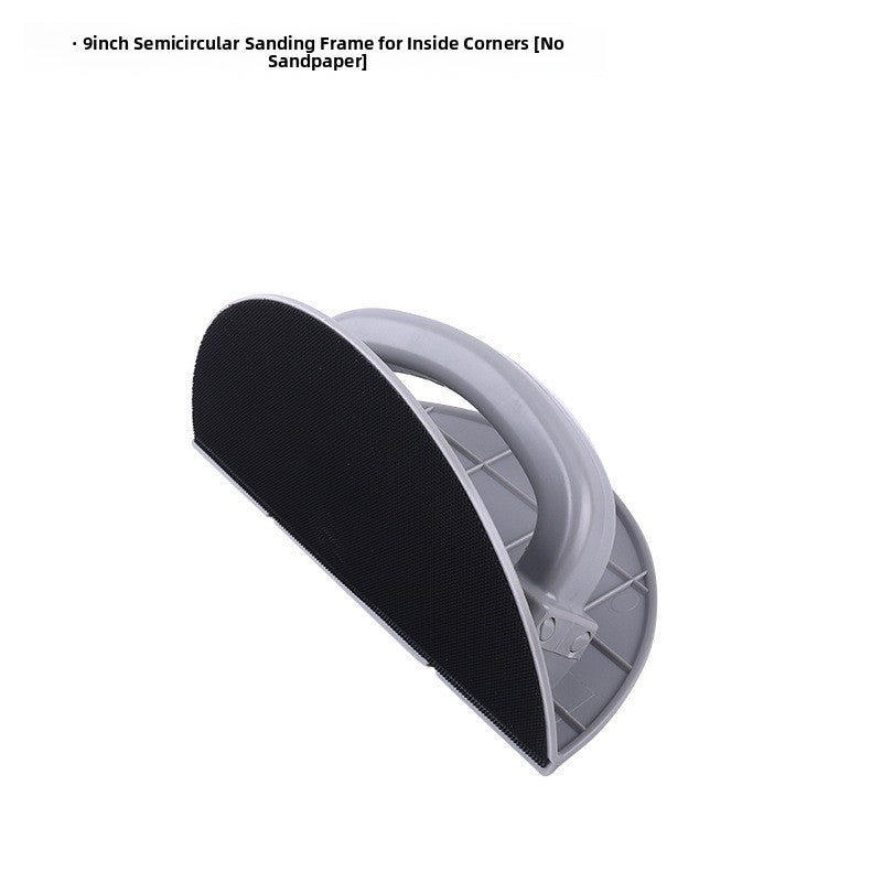 Semi-Circular Corner Sandpaper Holder with Self-Adhesive Base