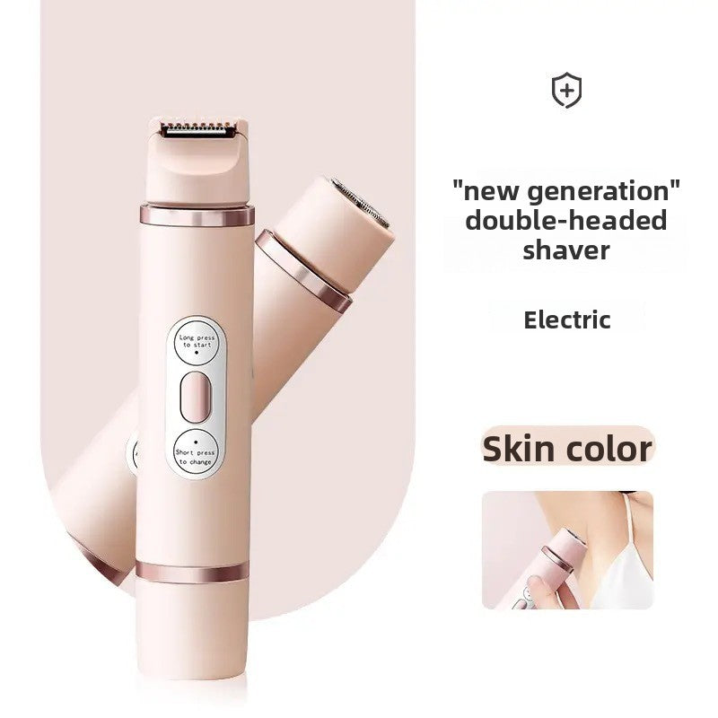 Double-headed electric shaver/epilator