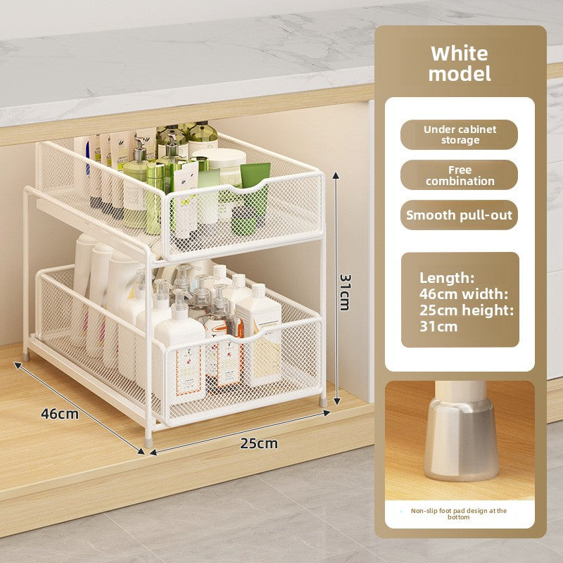 Bathroom sink shelf