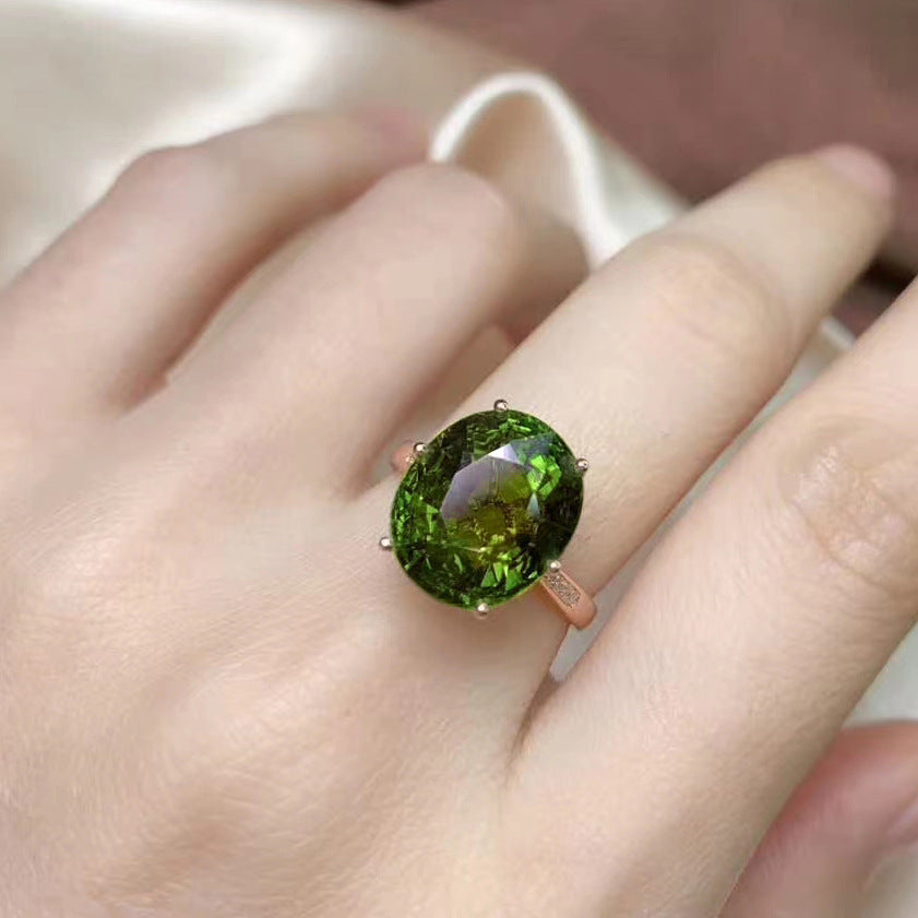 Six-Claw Simulated Diamond Ring