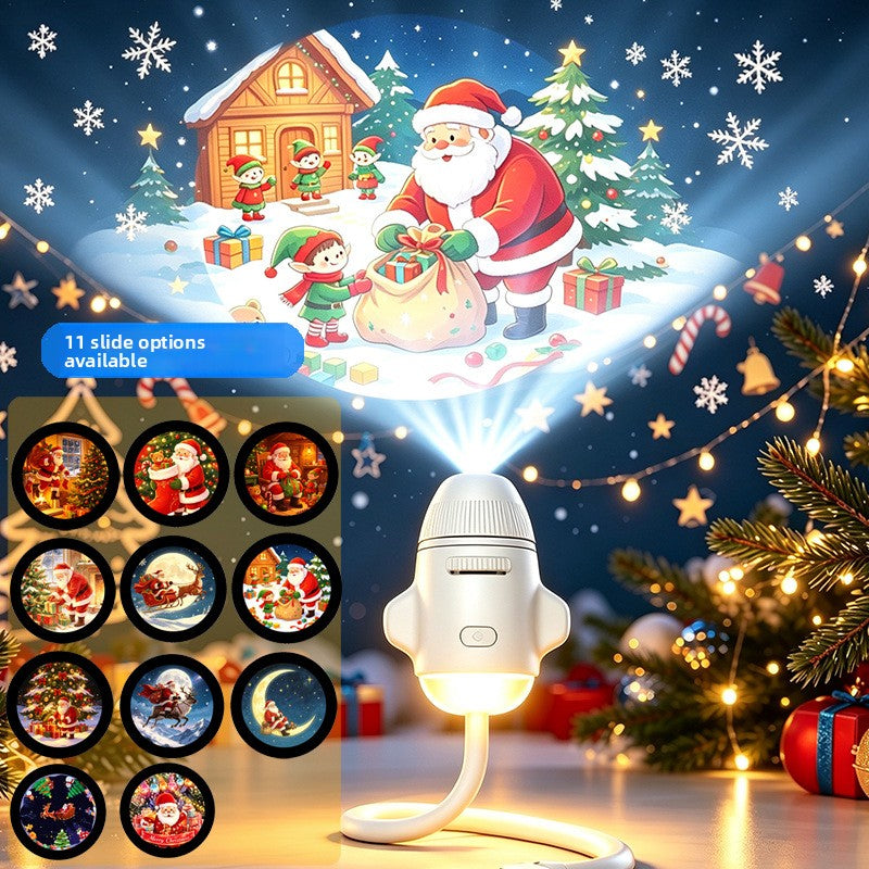 Mini USB Christmas Pattern Projector Lamp