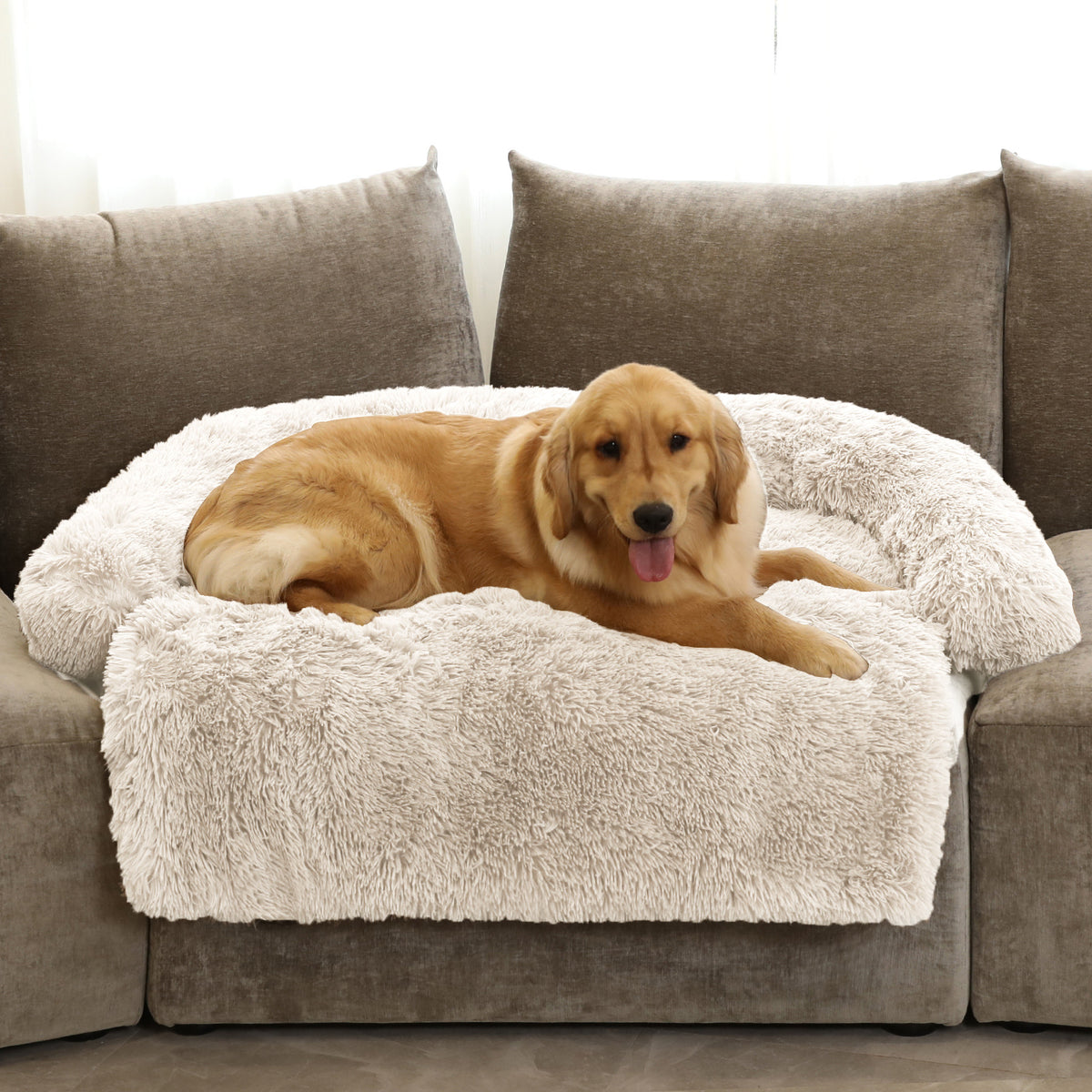 Fuzzy Pet Blanket Bed for Dogs and Cats