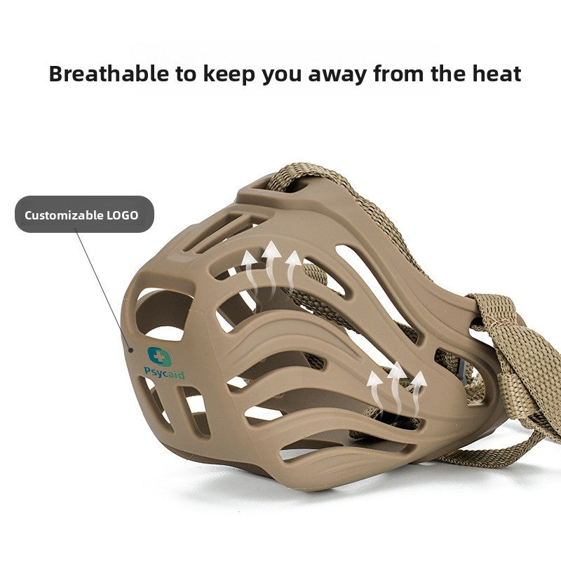 Soft Silicone Dog Muzzle Breathable Anti-Bite Pet Muzzle