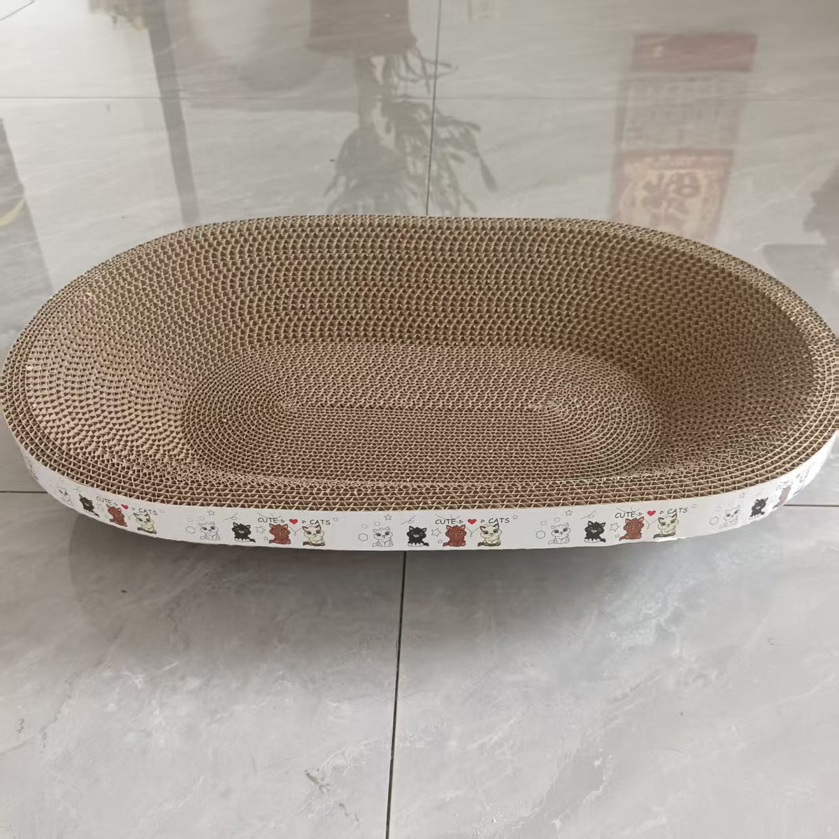 Oval Cat Scratching Board Toy