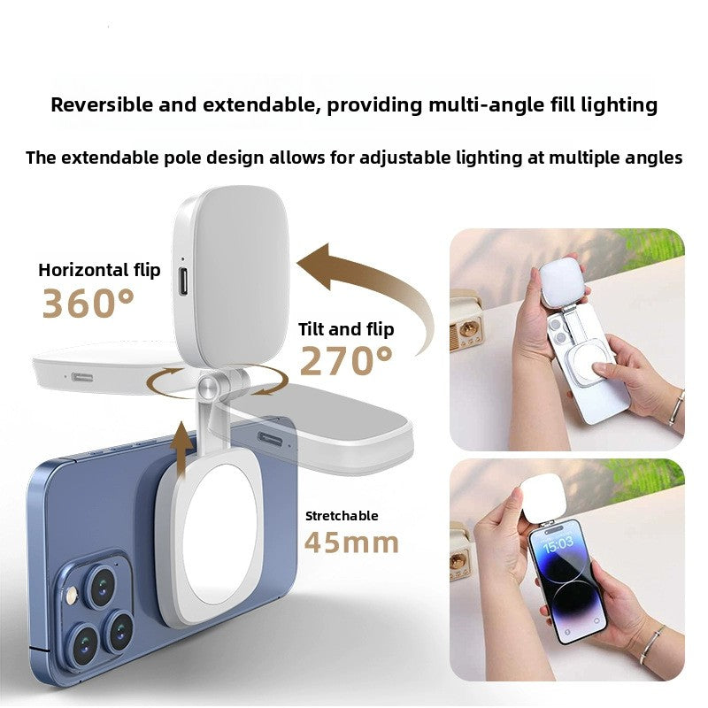Portable Magnetic Phone Fill Light Mirror