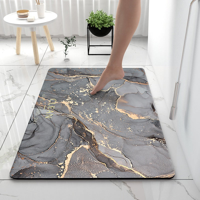 Light Luxury Bathroom Soft Diatom Mud Absorbent Floor Mat
