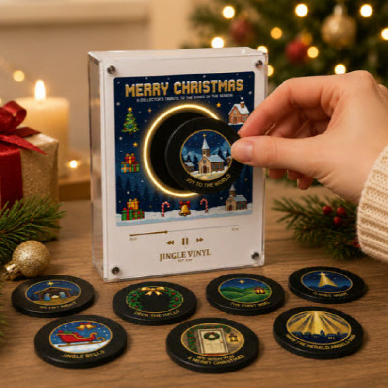 Christmas music box fridge magnet