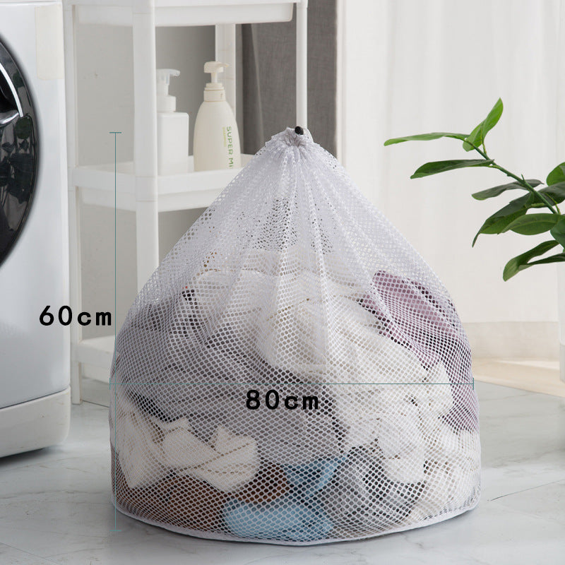 Pull-string fine-mesh laundry bag