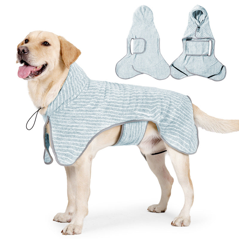 Striped Pet Quick Dry Bath Towel