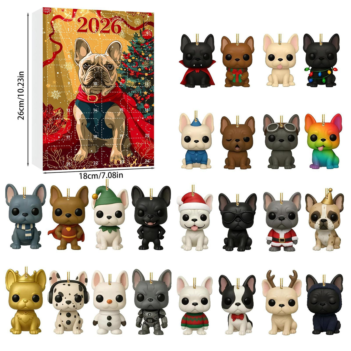 Dog Holiday Advent Calendar Box