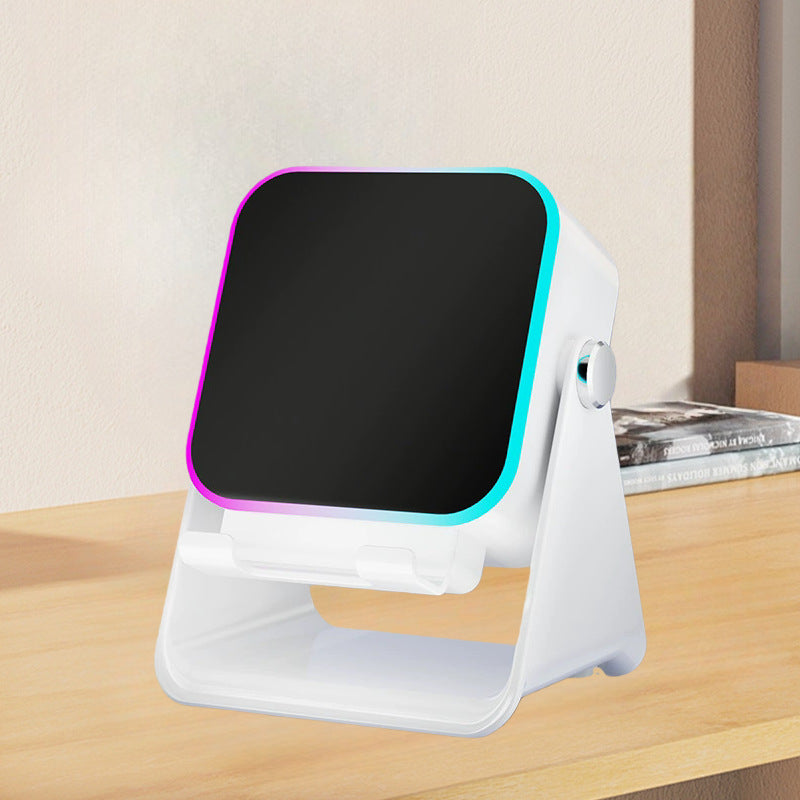 Portable 360 Degree Rotating Bluetooth 5.3 Speaker, USB Rechargeable Wireless Desktop Stereo System