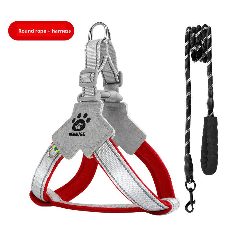 Adjustable Reflective Dog Harness with Anti-Escape Design