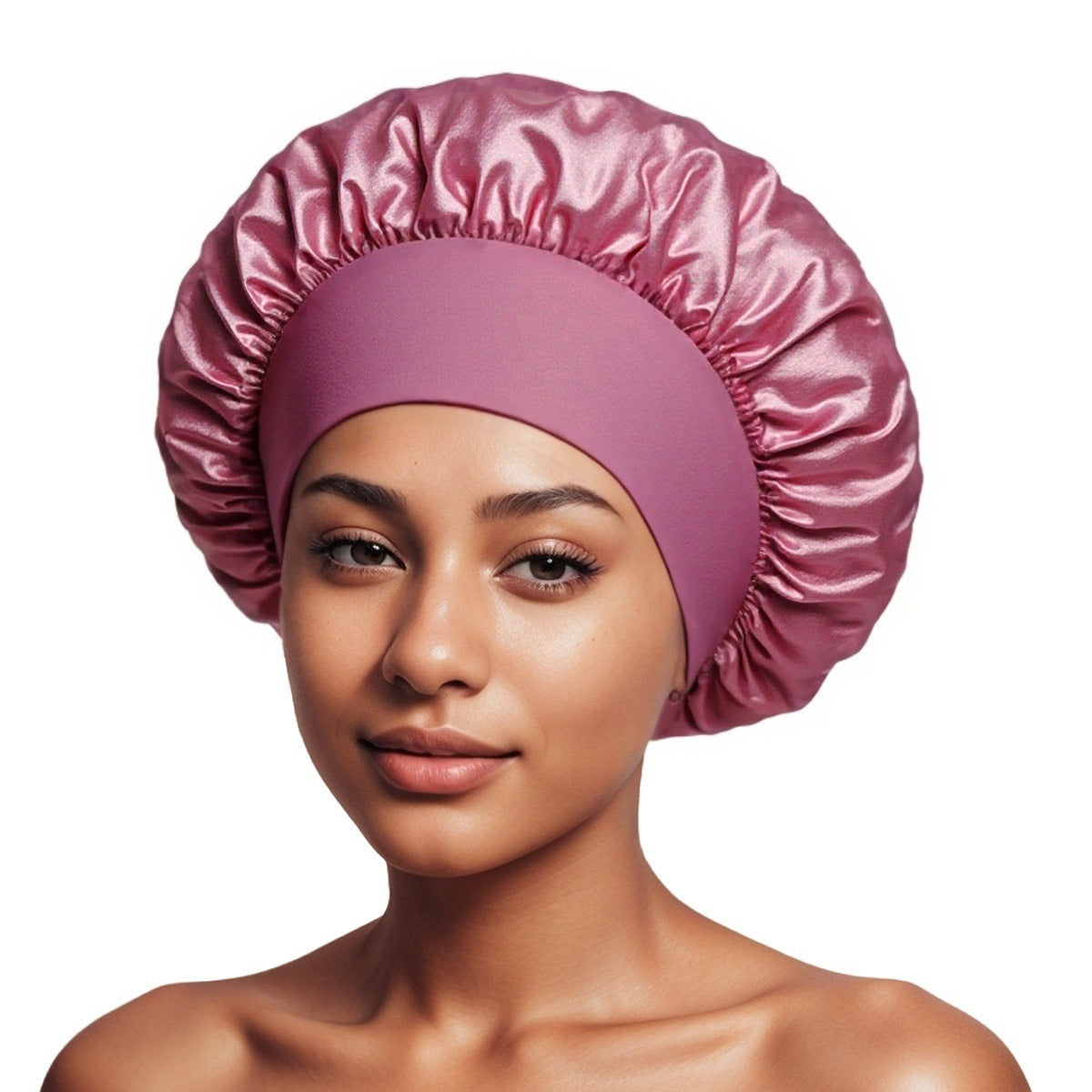 Satin Wide Brim Shower and Sleep Cap