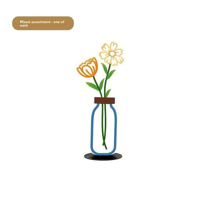 Creative 2D Flat Flower Wall Decor